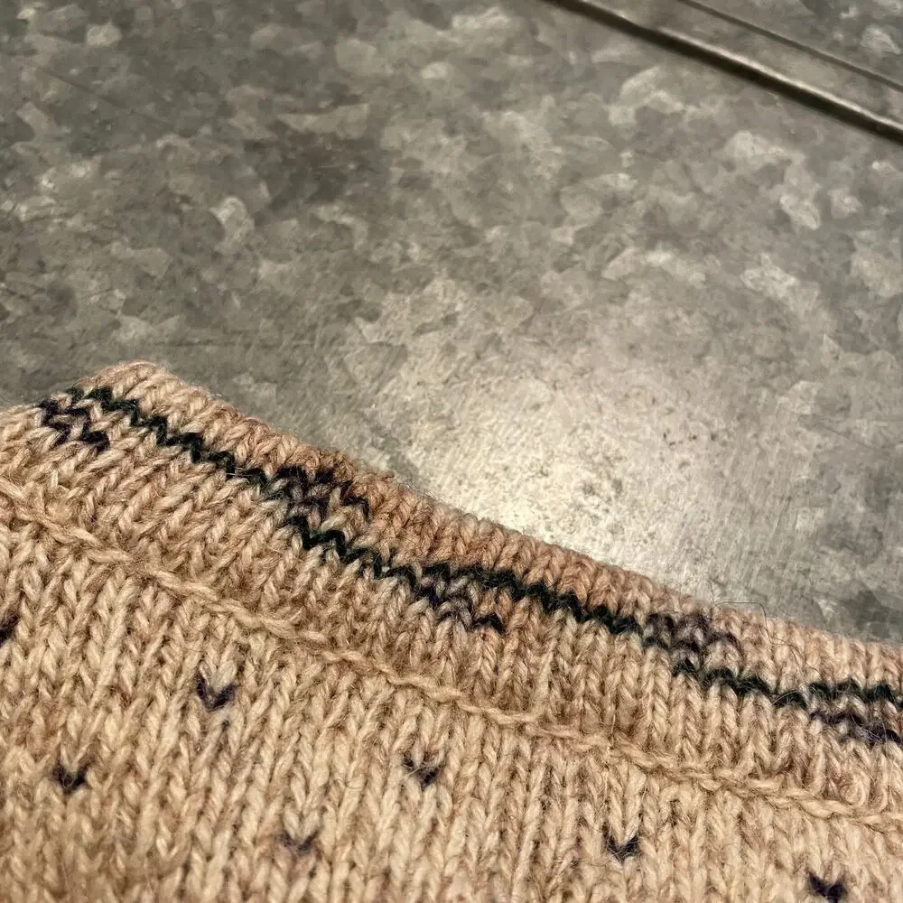 Vintage 90s Eddie Bauer Wool Heart Cardigan Sweater Medium Grandma Cottagecore - Picture 13 of 13